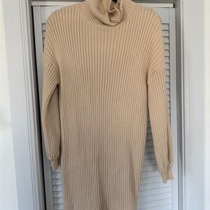 Cozy Tan Turtleneck Sweater